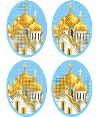 Схема вишивки бісером (хрестиком) Писанки (B399)