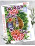 Схема вишивки бісером (хрестиком) Хатинка у мальвах (B574)