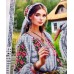 Схема для вишивки бісером (нитками) Дівчина і лелека (B596)