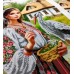 Схема для вишивки бісером (нитками) Дівчина і лелека (B596)