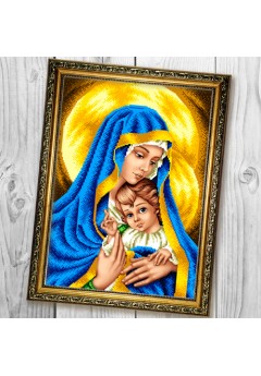 Схема вишивки бісером (хрестиком) Мадонна з немовлям (B600) Схема вишивки бісером (хрестиком) Мадонна з немовлям (B600)