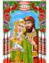 Схема вишивки бісером (хрестиком) Петро і Февронія з рушником (B630)