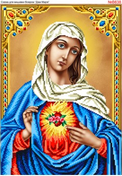 Схема вишивки бісером (хрестиком) Діва Марія (B638) Схема вишивки бісером (хрестиком) Діва Марія (B638)