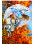 Схема вишивки бісером (хрестиком) Ангел-охоронець дому (B647)