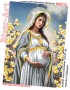 Схема для вишивки бісером (нитками) Вагітна Діва Марія (срібно-золота) (B701)