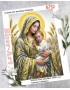 Схема для вишивки бісером (нитками) Мадонна з немовлям (у срібі і золоті) (B752)