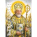 Схема для вишивки бісером (нитками) Святий Миколай (у сріблі, золоті) (B753)