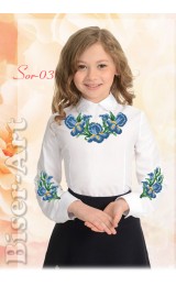 Заготовка для вишивки сорочки на дівчинку, льон білий (Sor03) Заготовка для вишивки сорочки на дівчинку, льон білий (Sor03)