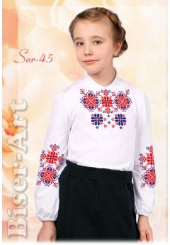 Заготовка для вишивки сорочки на дівчинку, льон білий (Sor45)