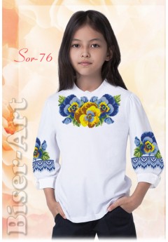 Заготовка для вишивки сорочки на дівчинку, льон білий (Sor76)