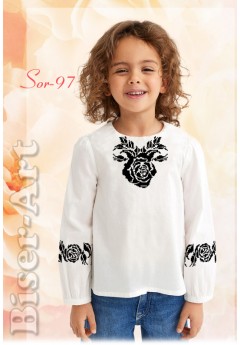 Заготовка для вишивки сорочки на дівчинку, льон білий (Sor97)