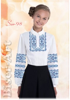 Заготовка для вишивки сорочки на дівчинку, льон білий (Sor98)