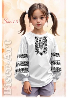 Дитяча сорочка, льон білий (Sor13)